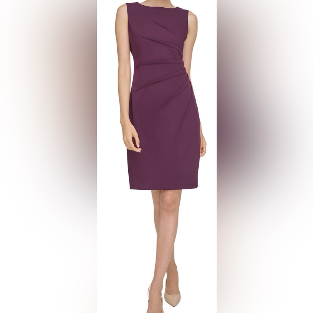 Calvin Klein starburst dress eggplant. Worn once for a wedding size 6